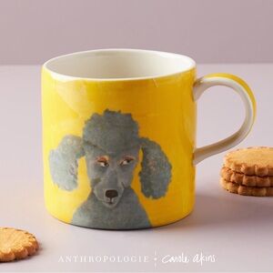 Anthropologie x Carole Akins Mug with Poodle Art